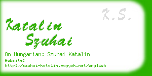 katalin szuhai business card